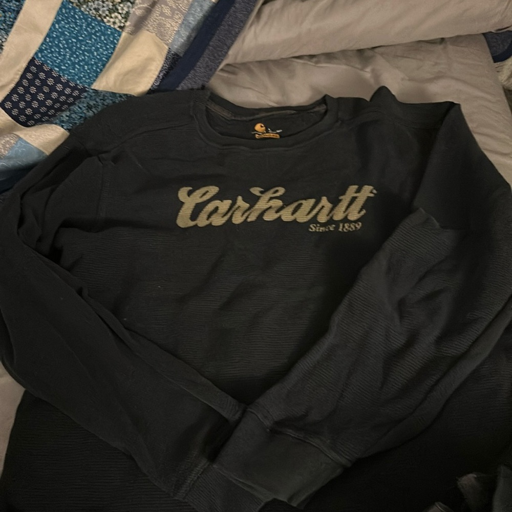 Large ribbed carhartt long sleeve (navy)